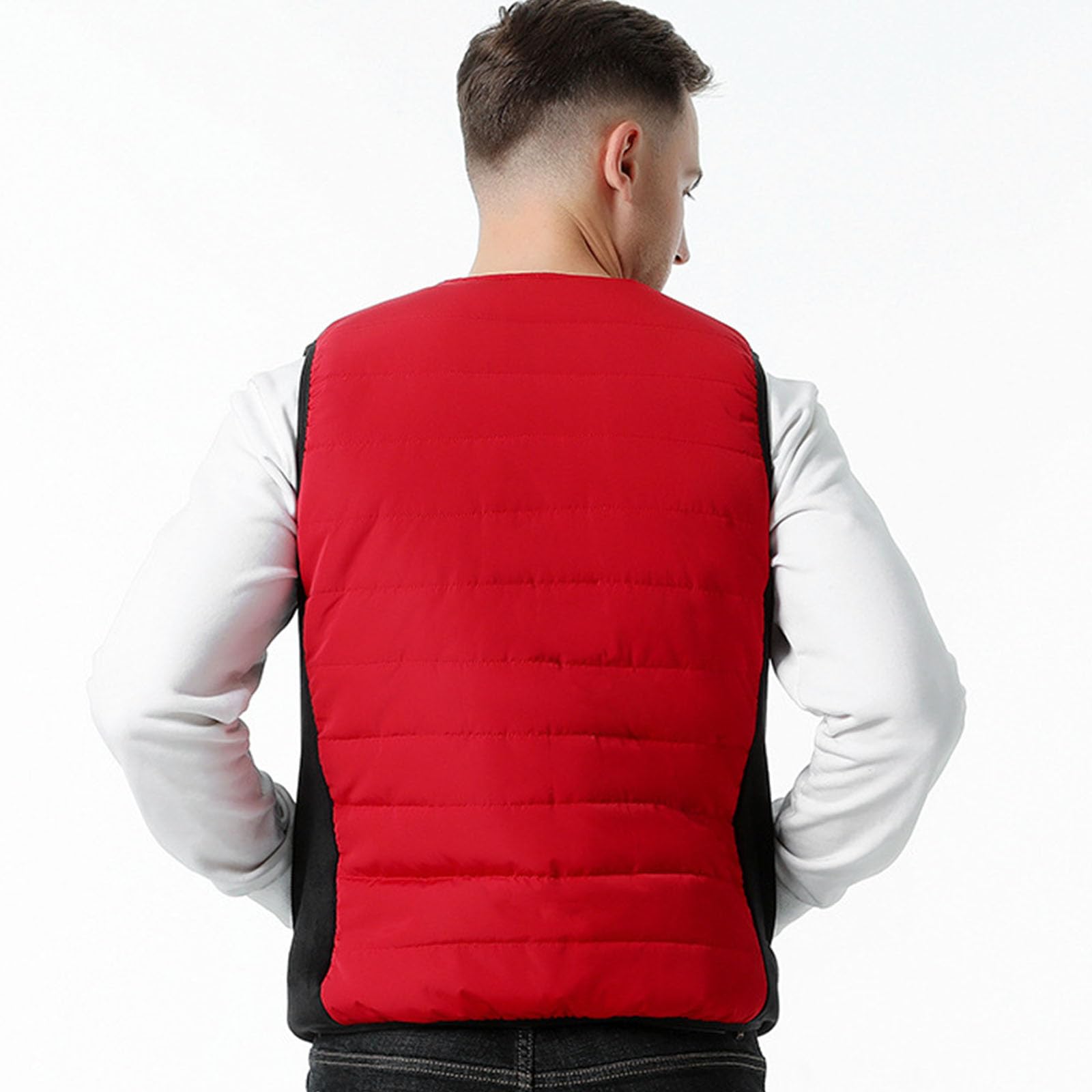 Gilet riscaldato USB regolabile per climi freddi Design ergonomico antivento strato termico gilet per lo sport uso quotidiano gilet esterno riscaldato alimentato tramite USB