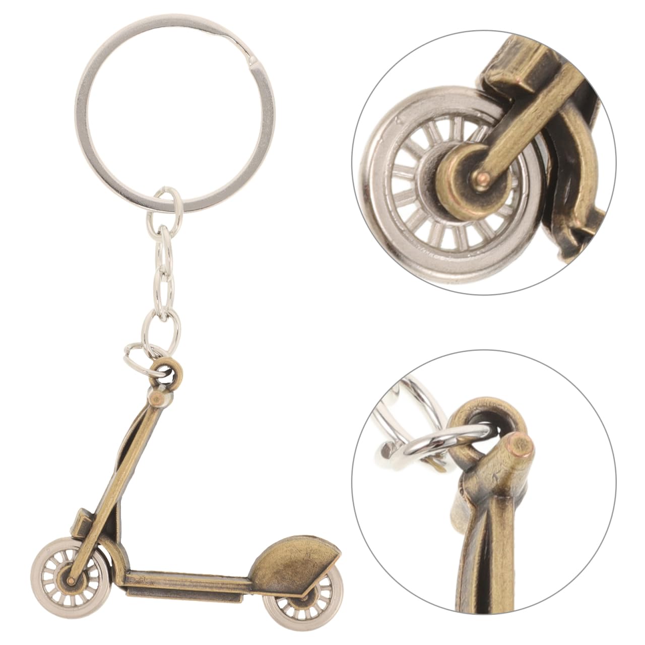UPKOCH Portachiavi mini monopattino in metallo resistente, decorazione versatile per portachiavi e chiavi, design creativo e finiture curate, accessorio regalo di Natale per ragazza
