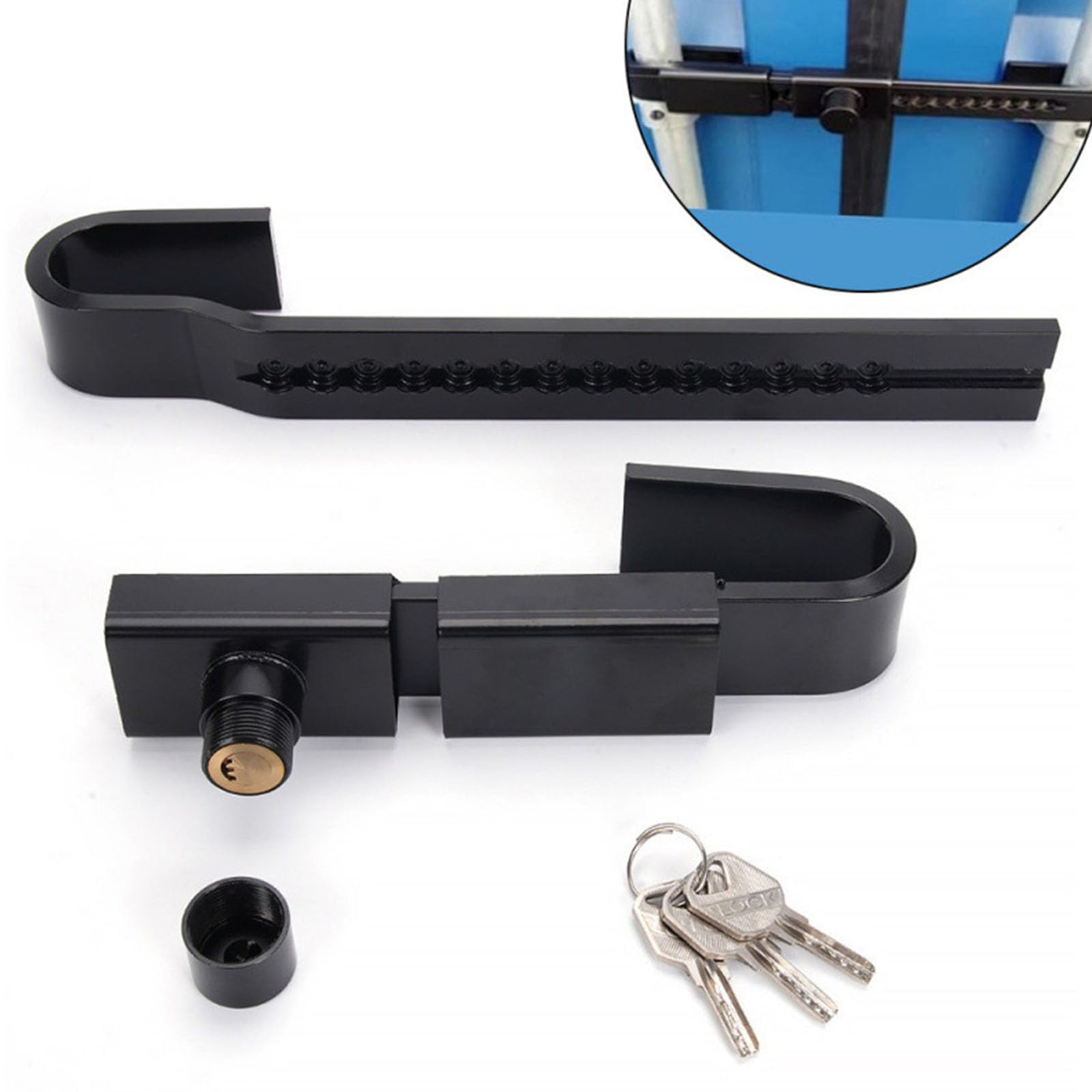 Starkes, einstellbares Abstands Anhängerschloss, Starkes Container Sicherheitsschloss aus Stahl, 29, 8 cm, für stabile Frachtsicherheit, Anhänger Container
