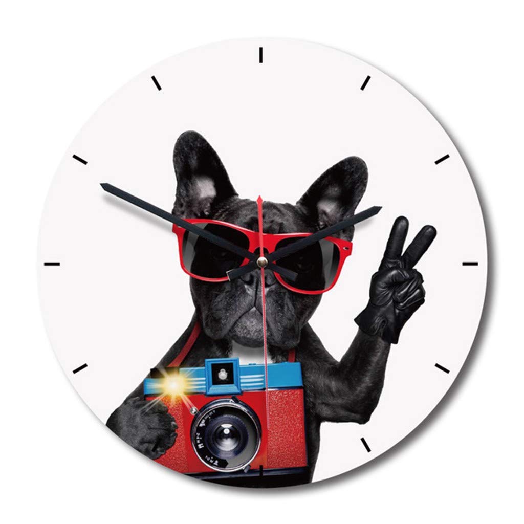 Horloge murale de décoration motif chien idée cadeau salon