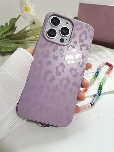 Miniatura 3 de SCORPIFY Funda para iPhone 13 compatible con MagSafe con diseño de estampado de leopardo lavanda mate, bonita funda magnética para teléfono para