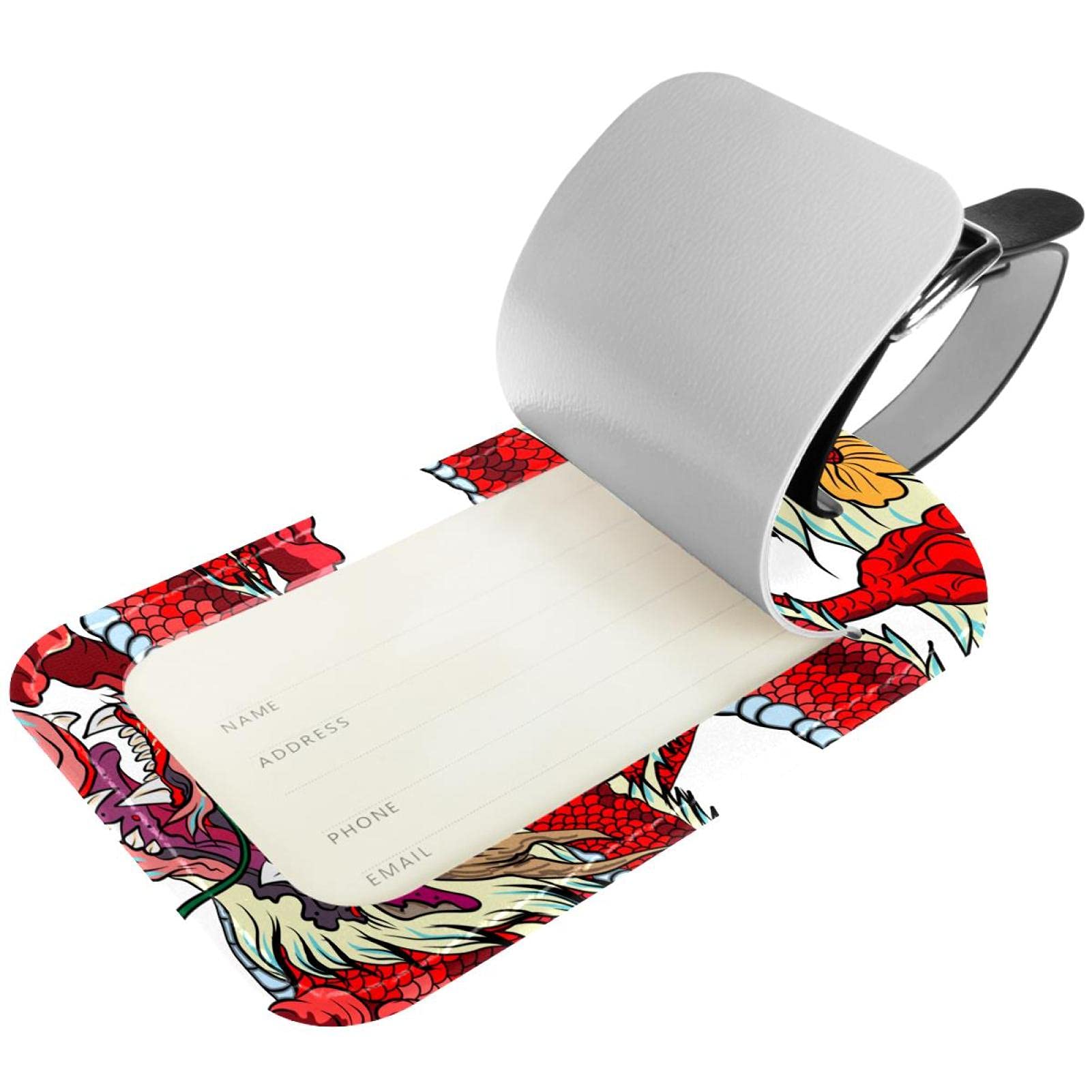 Housse Pour Valise,Zoukane étiquette De Bagage En Cuir Synthétique Polyuréthane Porte-étiquette