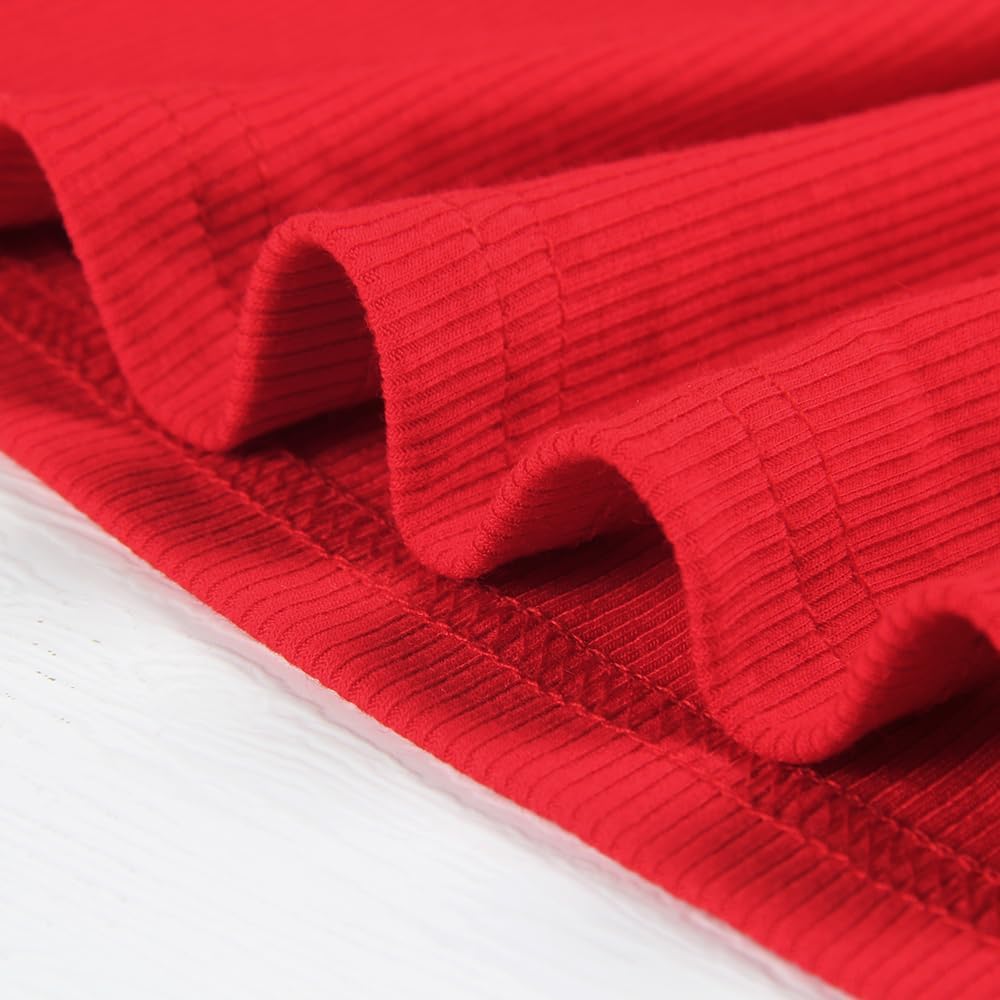 Artfish Women's Long Sleeve Scoop Neck V Notch Ribbed Slim Fitted Casual Basic Crop Top - Image 4