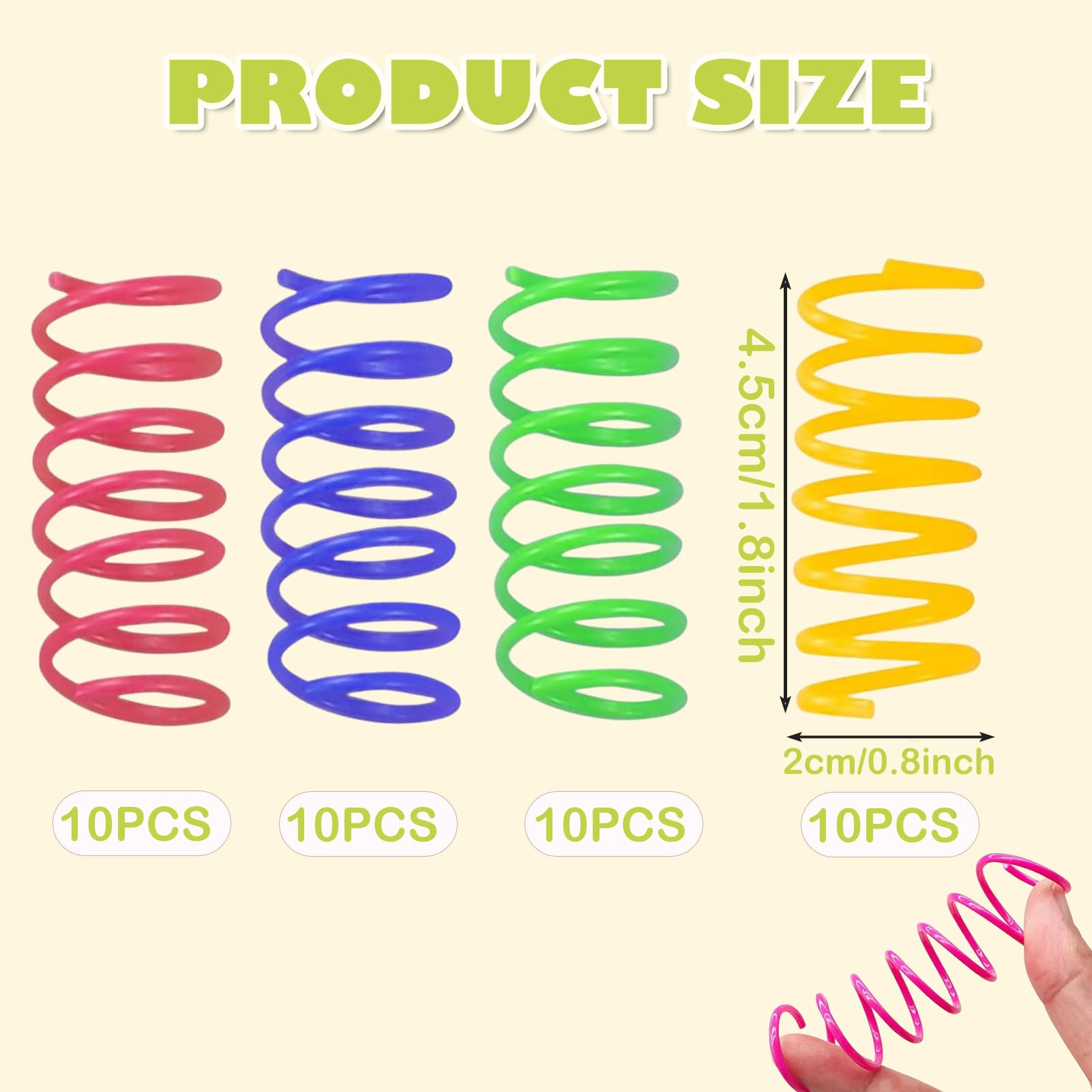 40 Pièces Ressorts en Spirale Chat Jouets Interactif Jouet à Spirale Pliable Plastique Cadeau Animaux Sautant
