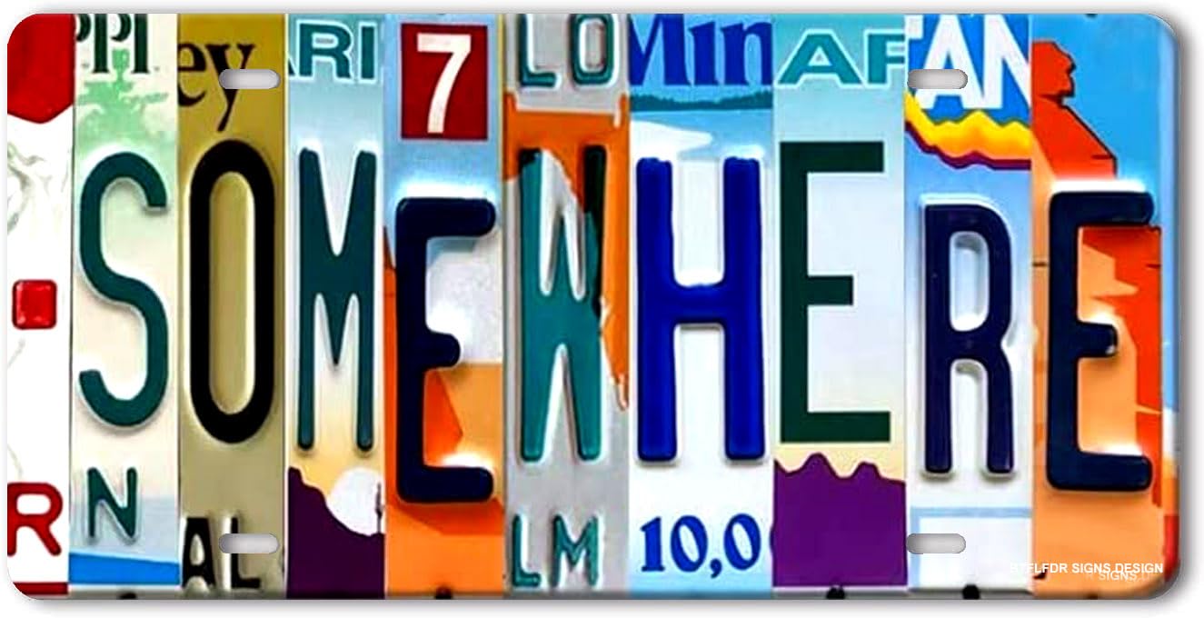 Metal Signs 6" x 12" Five O Clock Somewhere Unique Funny Bar Signs, Vintage Kitchen Signs Wall Decor for Home Coffee Pub Tin Signs