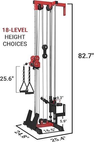 Miniatura 4 de ER KANG Estación de cable torre LAT desplegable y LAT Row LAT máquina de cable con base abatible estación de polea alta y baja equipo de fitness