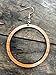 Wood Hoop Earrings from Natural Reclaimed Mahogany