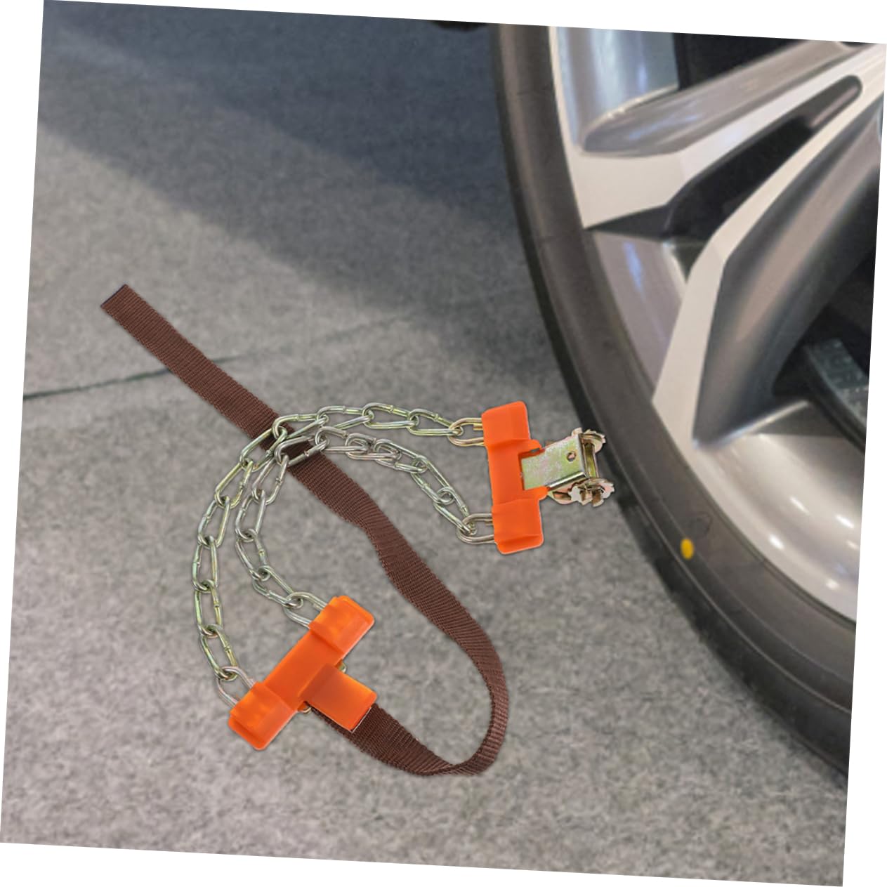 Cadenas de Nieve Antideslizantes para Coche y Suv, Acero, Ajustables, de Fácil Instalación, 2 Piezas, para Emergencia en Invierno