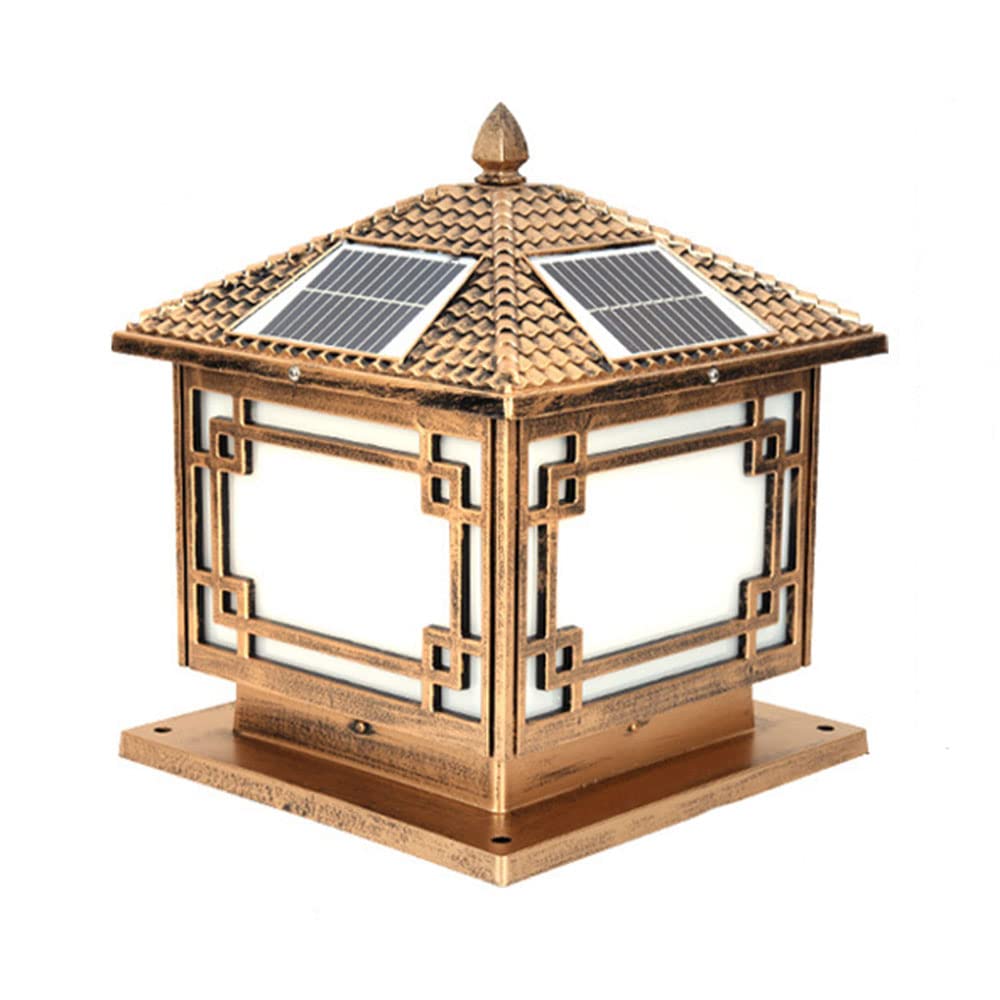Farol de pilar solar para iluminar y decorar tus cenas en el jardín este verano