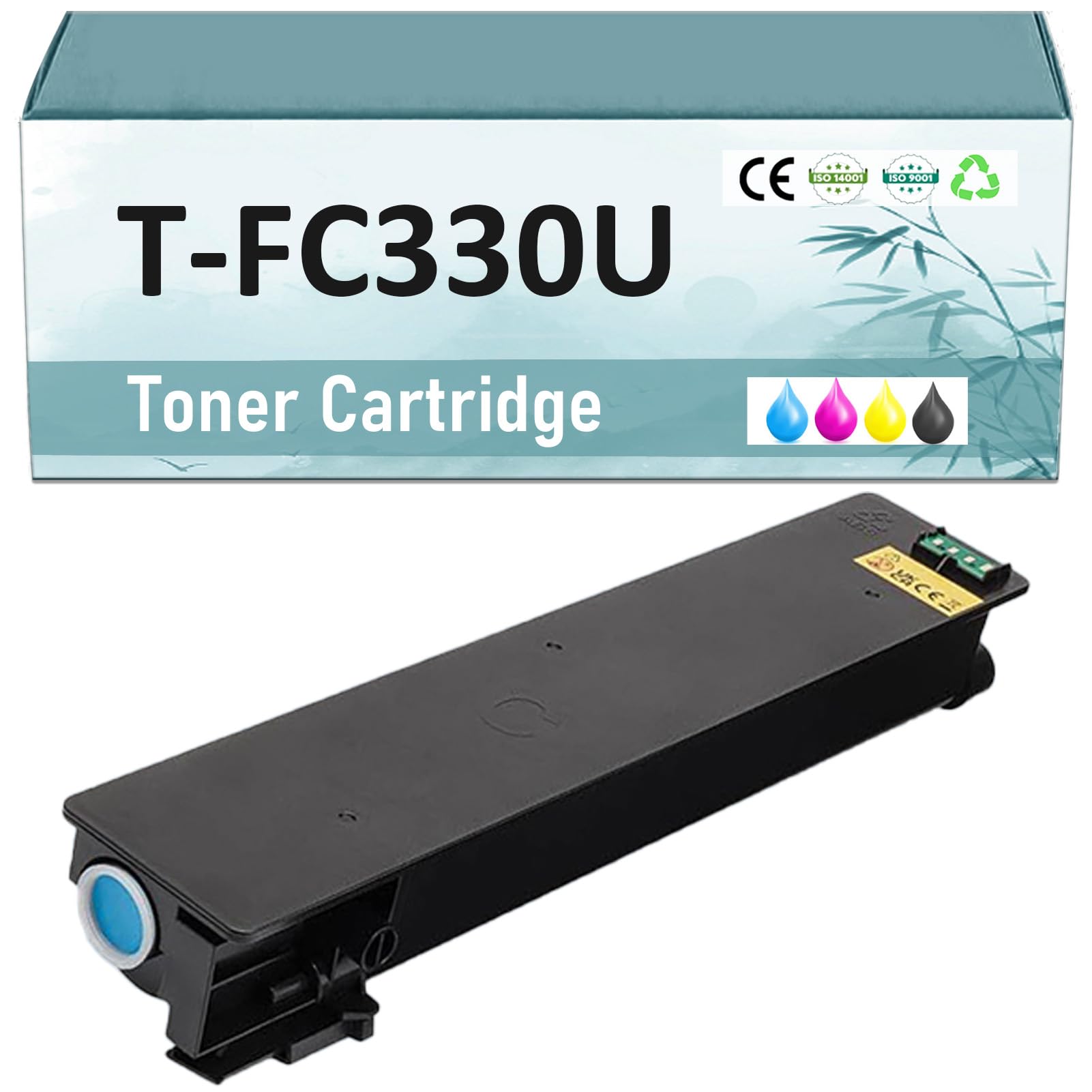 GOOSKD T-FC330U Toner Cartridge T-FC330U-K T-FC330U-C T-FC330U-M T-FC330U-Y Compatible for Toshiba E-Studio 330AC 400AC Printer TFC330U Cyan