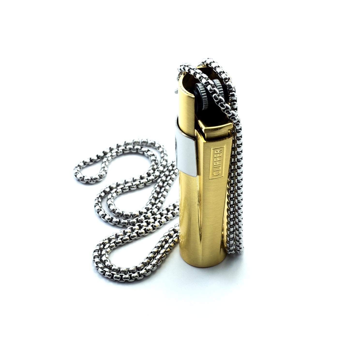 NutEmperor ライターケースnecklace Silver Gold Alloy Lighter Case Hiphop Necklace Lighter Shell