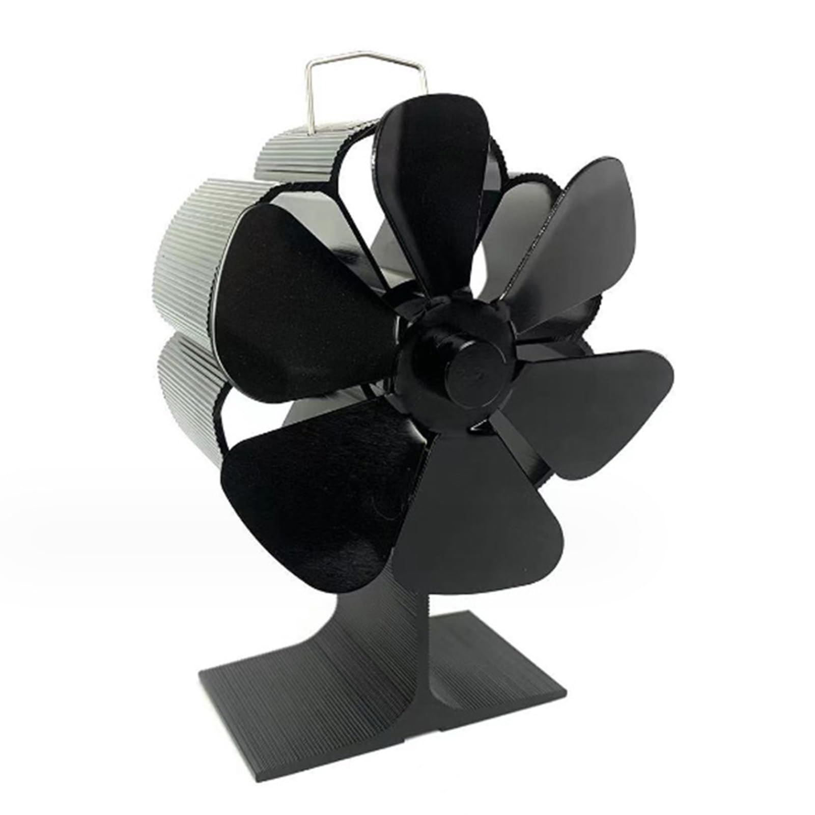 Ventilatore per Stufa a Legna 6 Pale Alimentato a Calore, Ventilatore per Camino Non Elettrico per Stufa a Legna, Bruciatore a Legna, Bruciatore a Gas, Uso Interno Esterno,