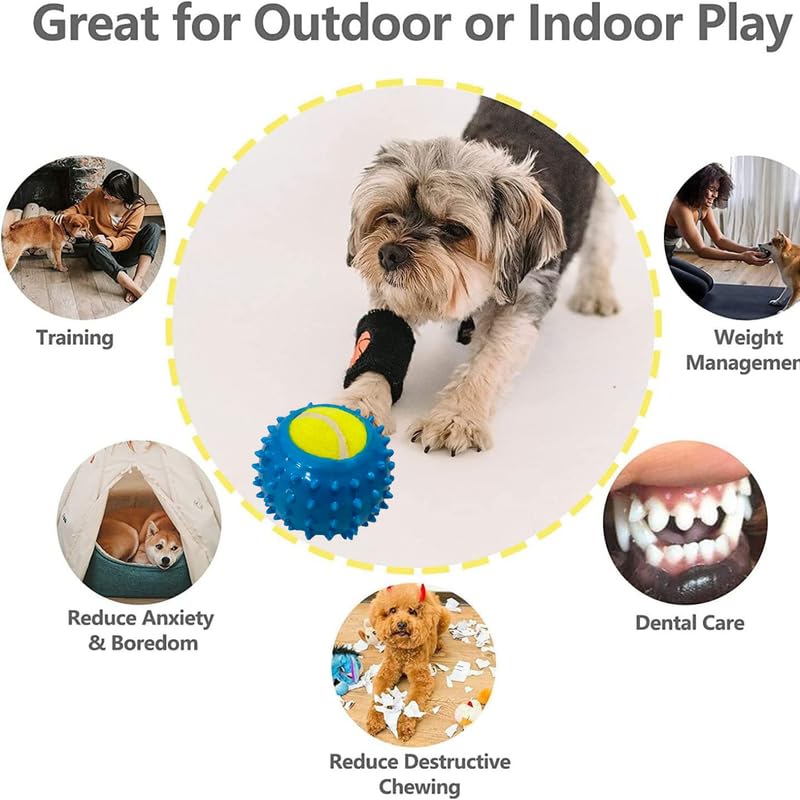 BohoBark Pet Training Ball Floatable Dog Pool Toy Dogs Chew Spiky Ball for Puppy, Ideal for Medium and Small Dogs Teeth Cleaning Supplies 2