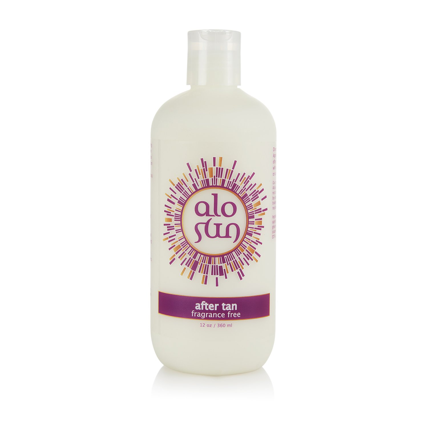 ALO-SUNAfterTan Fragrance Free - After Sun Moisturizer For Face Hands and Body/Aloe Vera, Vitamin E & A, Anti-Aging, Restorative