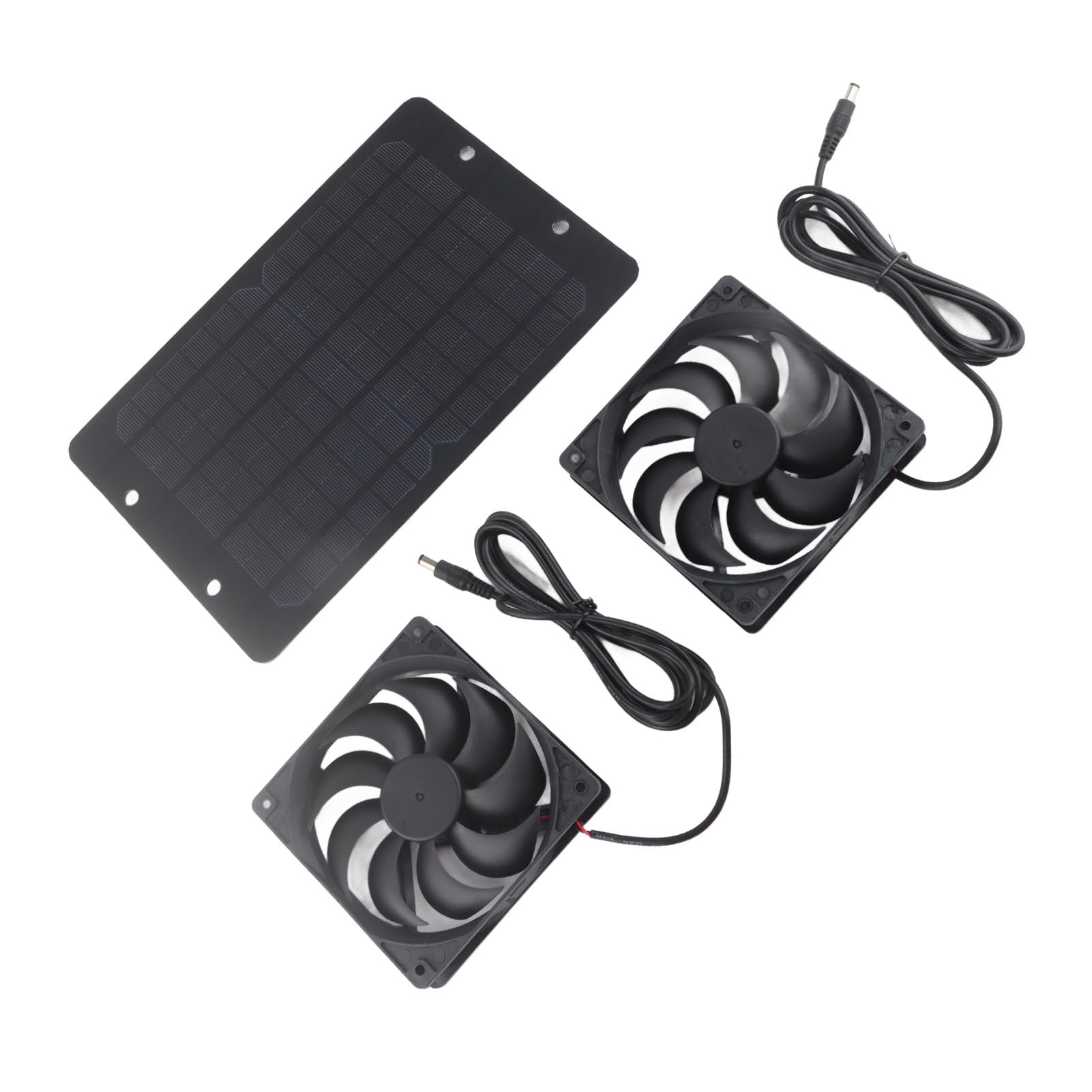 Kit ventola pannello solare Attrezzatura di ventilazione esterna con doppio estrattore d'aria per serre 10W 800MA