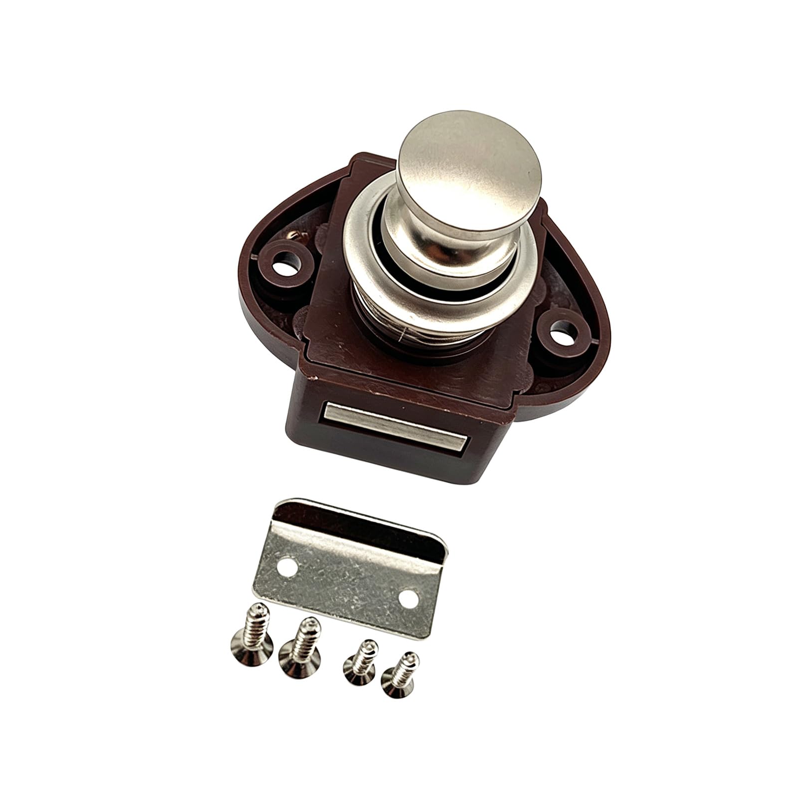 CUNZJIA Push Button Latches ABS & Strong & Door Latches Storage Box for Camping Trailer
