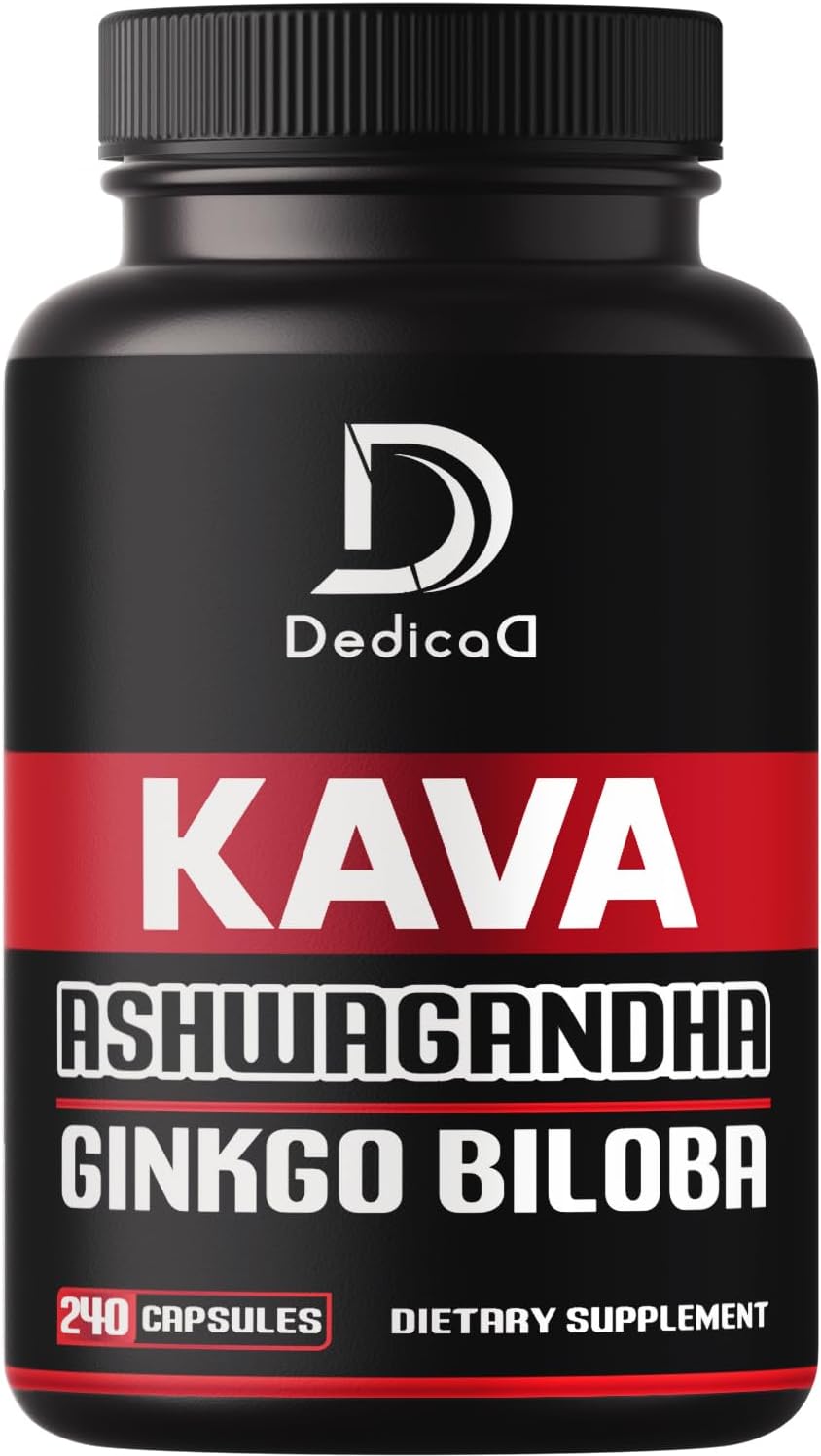 DEDICAD 3in1 Kava Kava Capsules 1200mg with Ashwagandha