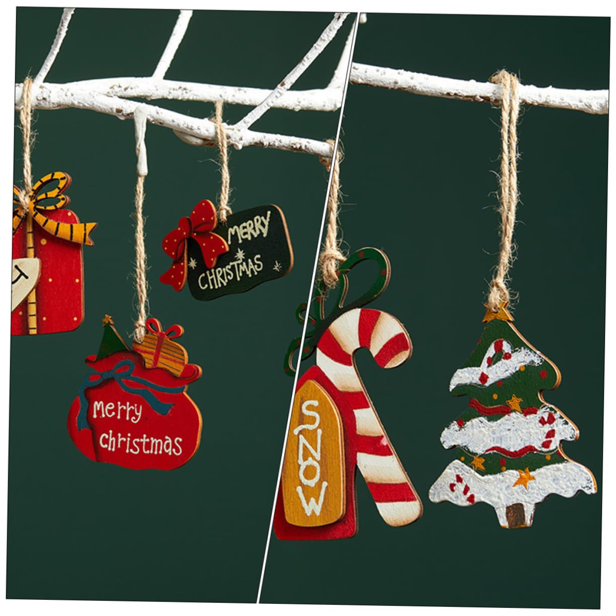 3 pièces décorations de noël noël en Bois Goutte Vacances Arbre Ornement Rustique Joyeux noël Signe décor de noël Bureau Haut décor Suspendus Ornements ustensiles de noël 7c Arbre de noël