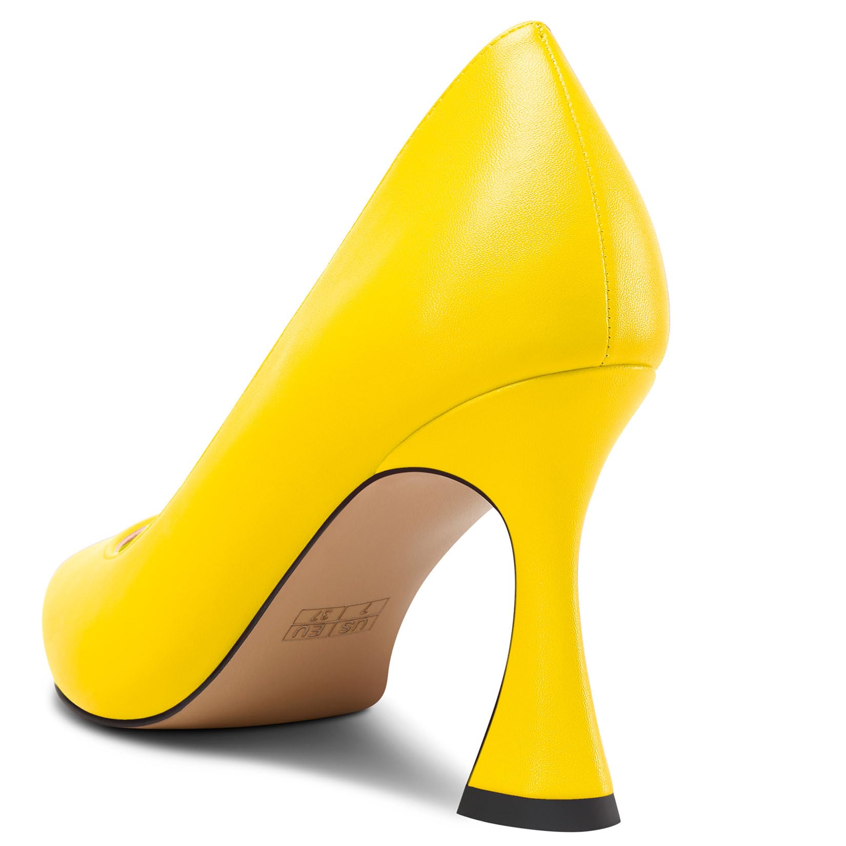 NobleOnly Donna Medio Tacco Heel Slip-on Chiusa a Punta Classico Dress Pumps Casual Ufficio Estate Scarpe 8.5 CM Heels