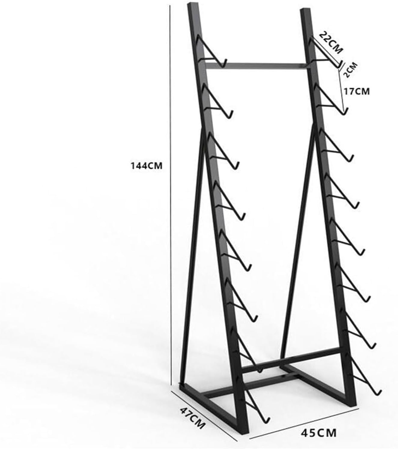 Floor-Standing Skateboard Rack - Space-Saving Organizer for Home Gym, Durable Display Holder for Skateboards, Longboards, and Sample Boards - Perfect for Skateboard Lovers