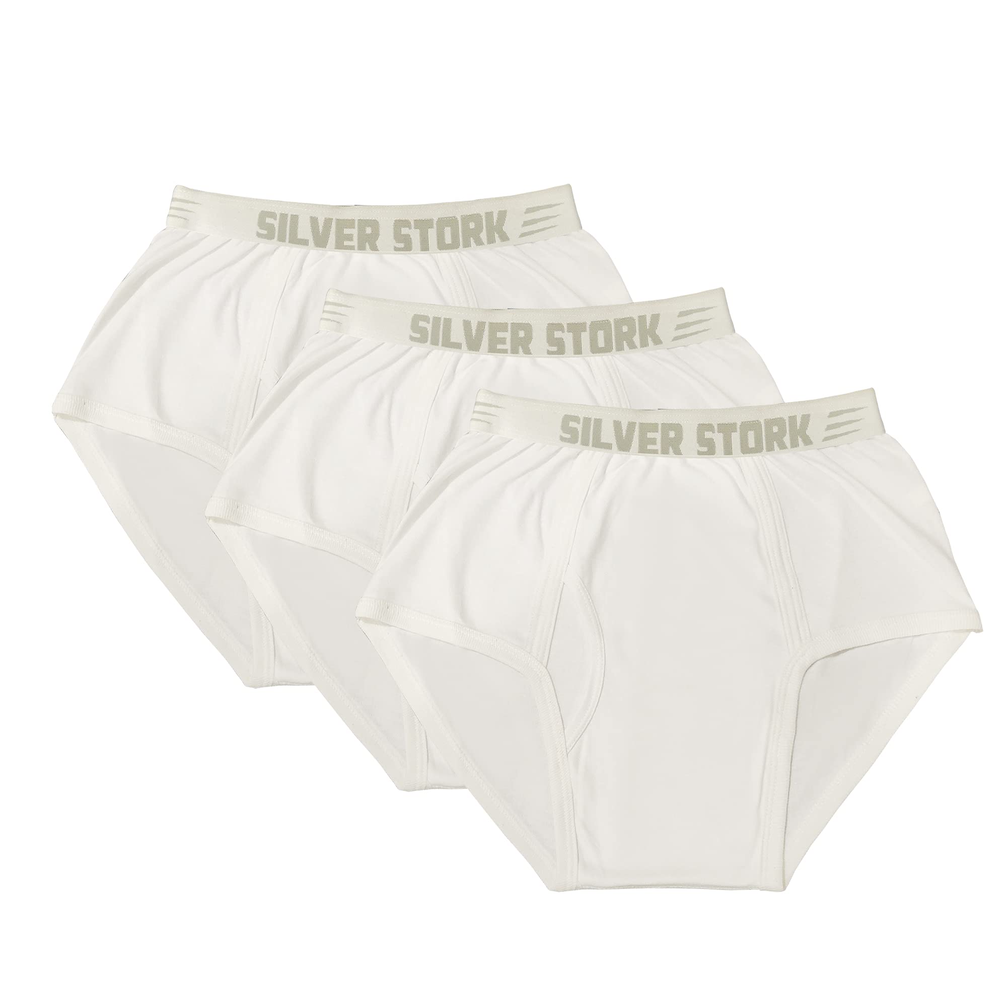 silver stork Men's White Interlock Cotton V-Cut Underwear/Trunks-picture-21