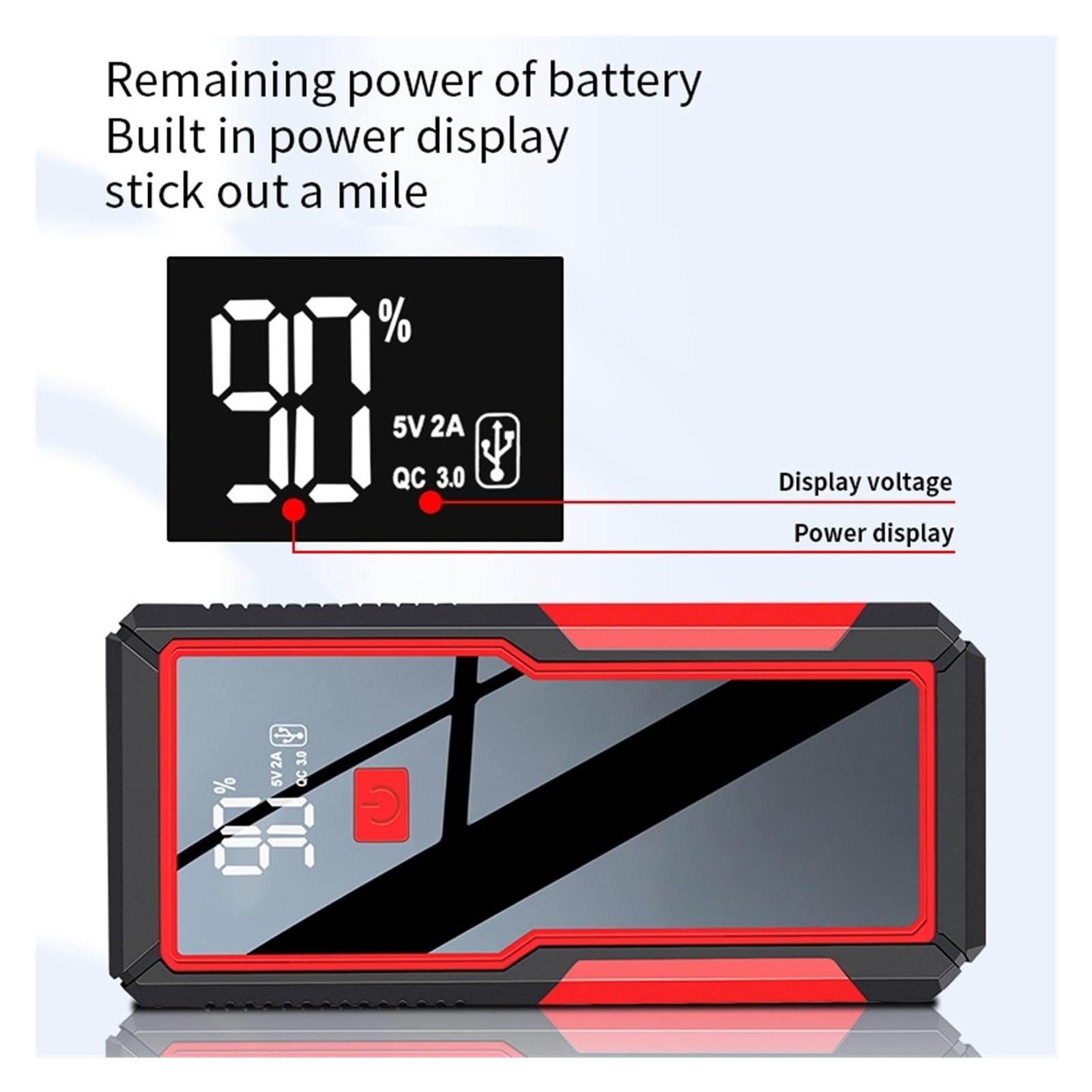 12V 2000A Wzmacniacz Rozruchowy Do Samochodu 20000mAh/26000mAh Akumulator Przenośna Ładowarka Awaryjne Urządzenie Do Uruchamiania Awaryjnego Samochodu Power Bank(26000mah)