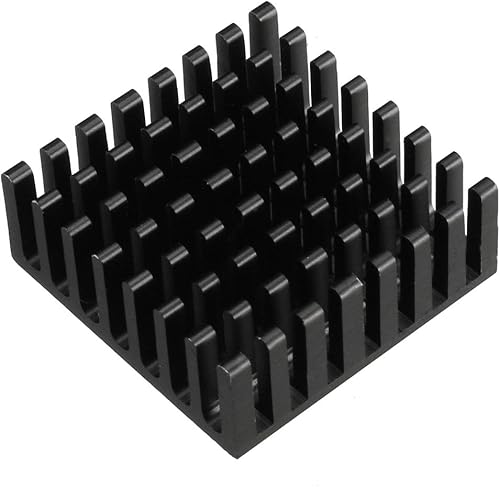 Miniatura 5 de uxcell Disipador de calor de aluminio placa de circuito enfriador aleta de enfriamiento negro 0.984 inx0.984 inx0.394 in 5 unids para dispositivo de