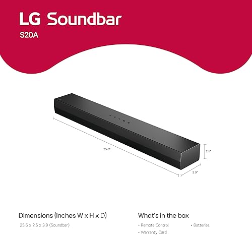 Miniatura 6 de LG S20A 2.0 ch. Barra de sonido, Dolby Digital, Sinergia de TV, Interfaz Wow, DTS Digital Surround (Nuevo modelo 2025)