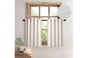 MIULEE 24 Inch Linen Cafe Curtains: Timeless Charm for Your Home