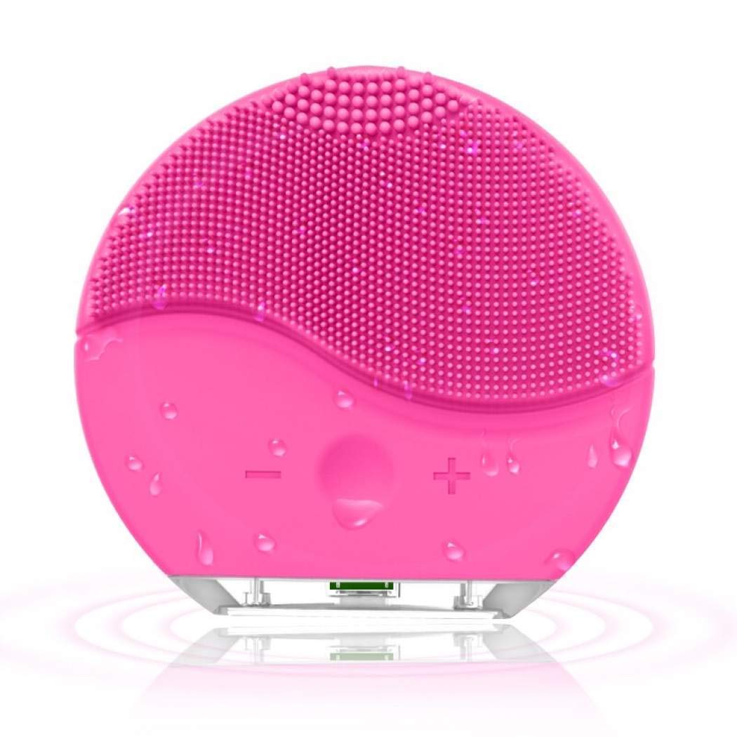 M T BROTHERSFacial Cleansing Brush Devise,Mini 2 Facial Gentle Exfoliation and Sonic (face Scrubber) Face Vibrating Massager, IPX7 Waterproof, Rechargeable, Deep Cleaning for All Skins