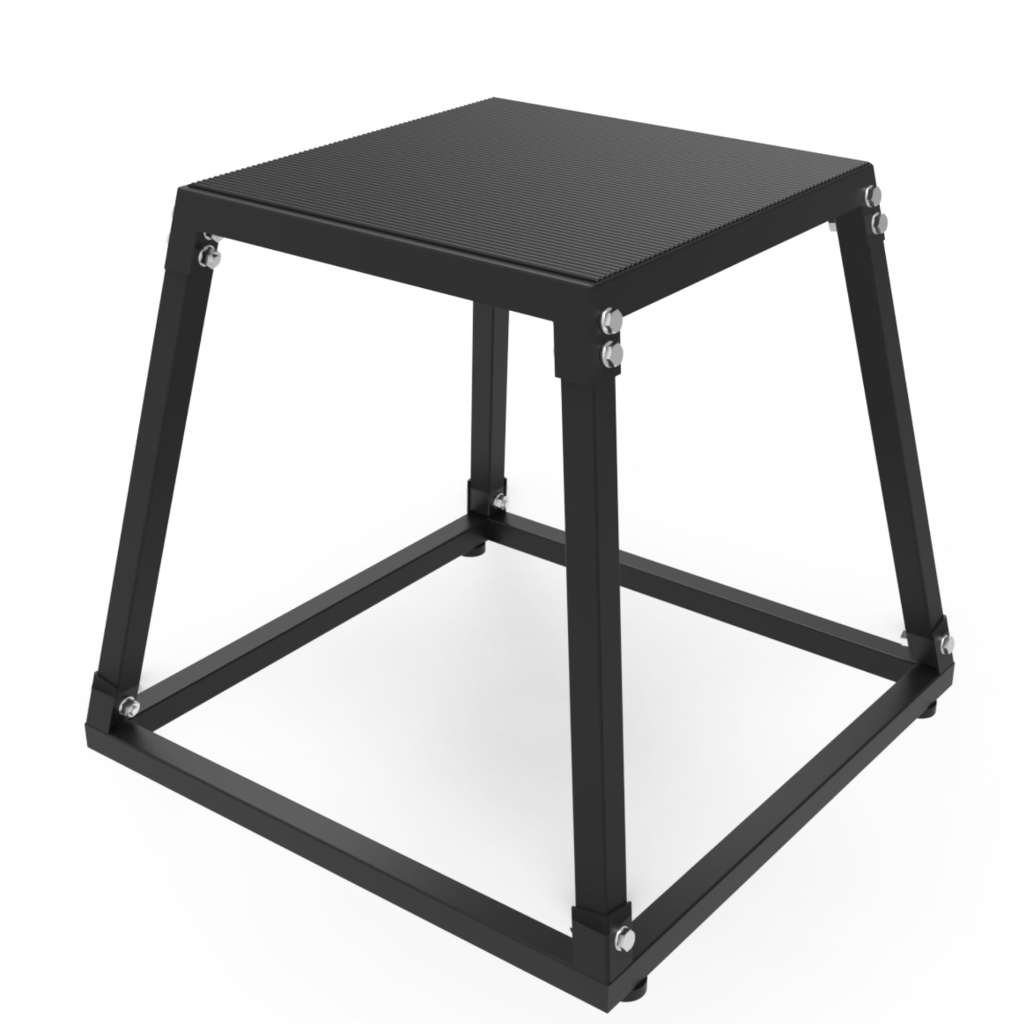 Garvee Plyometric Jump Box, Anti-Slip Metal Plyo Box for Home Gym, Strength Training & Box Jumps - 18" (45.7cm) Step Up Box for Fitness Training Agility Exercise Conditioning Strength - Black