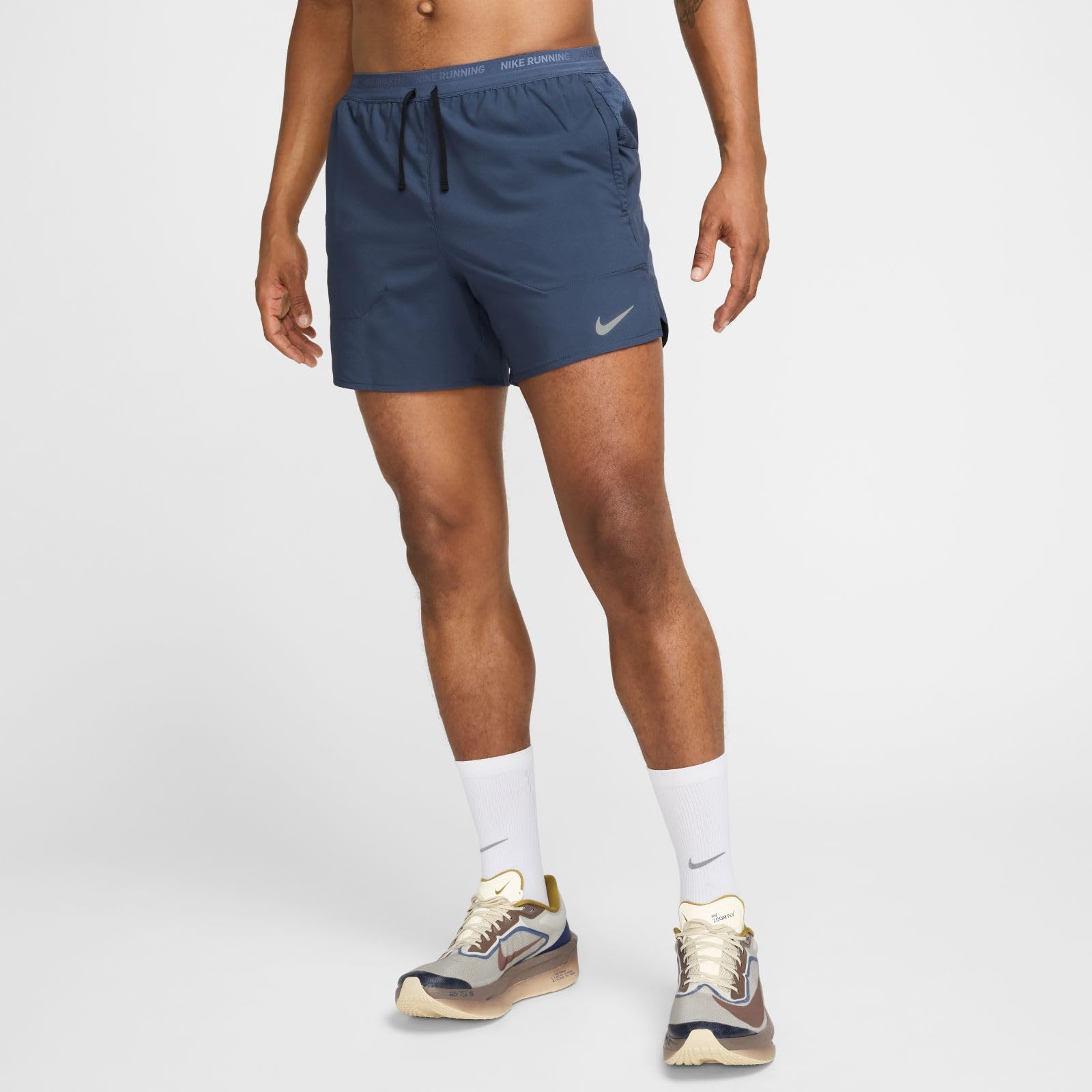 NIKE Stride Pantalón Corto De Running Dri-Fit De 13 Cm con Malla Interior - Hombre, Thunder Blue/Black/Reflective Silv, DM4755-437, 2XL
