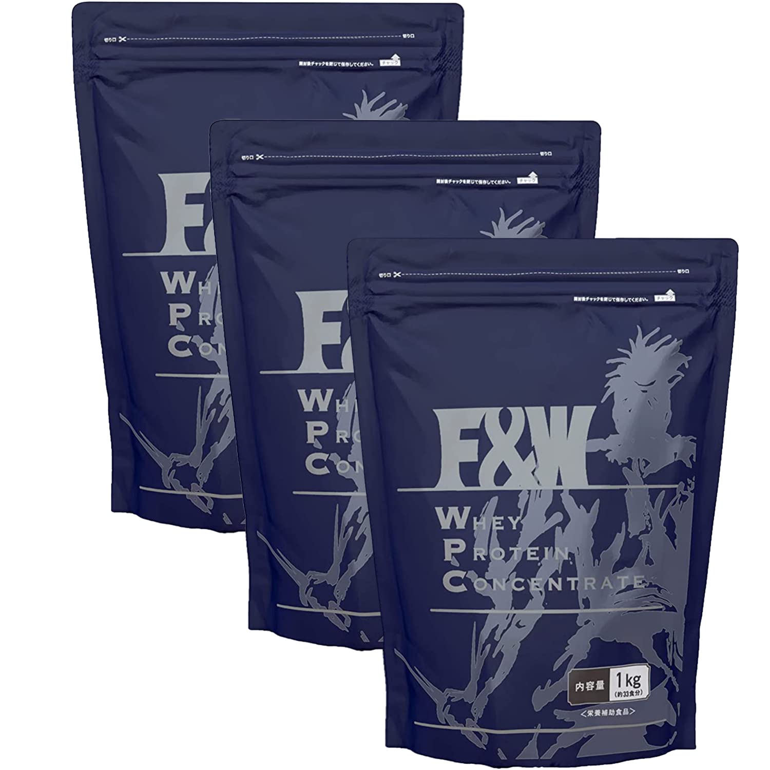 Amazon | F&W(エフアンドダブリュー) ホエイプロテイン WPC 3kg 1kg×3 