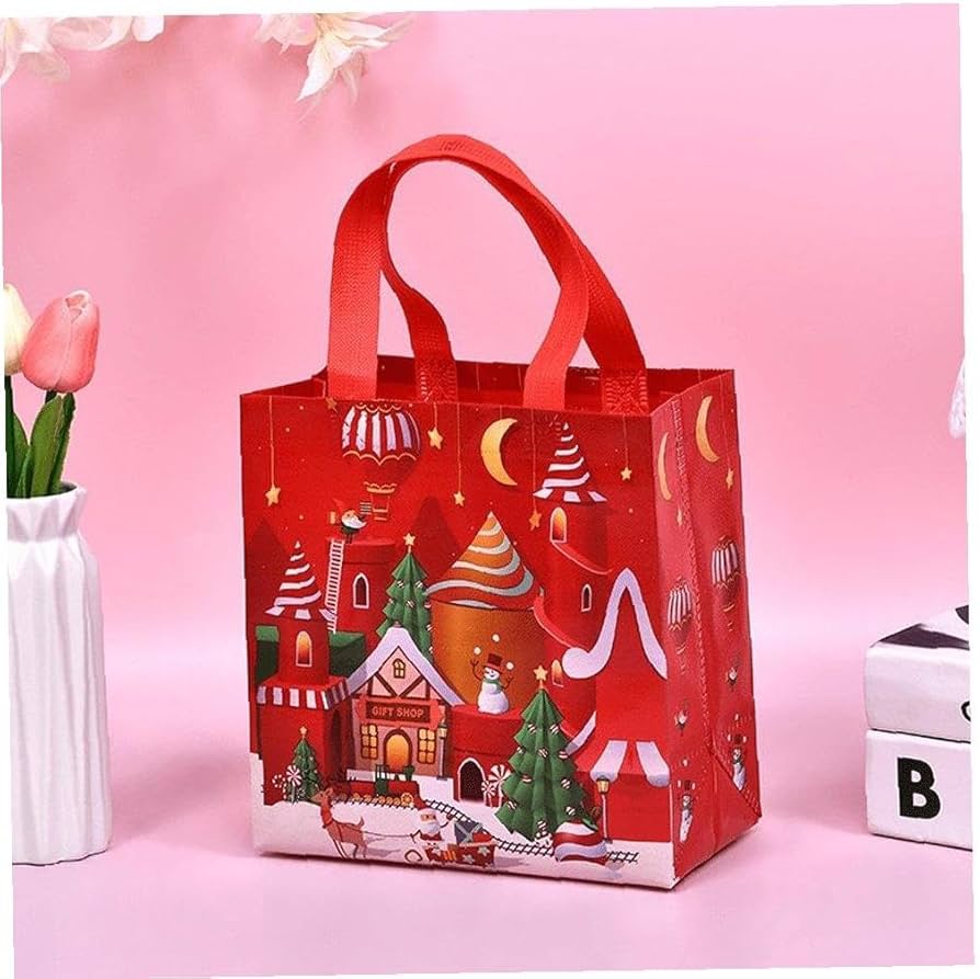 Amazon.co.jp: クリスマスギフトバッグ 取っ手付き クリスマストート