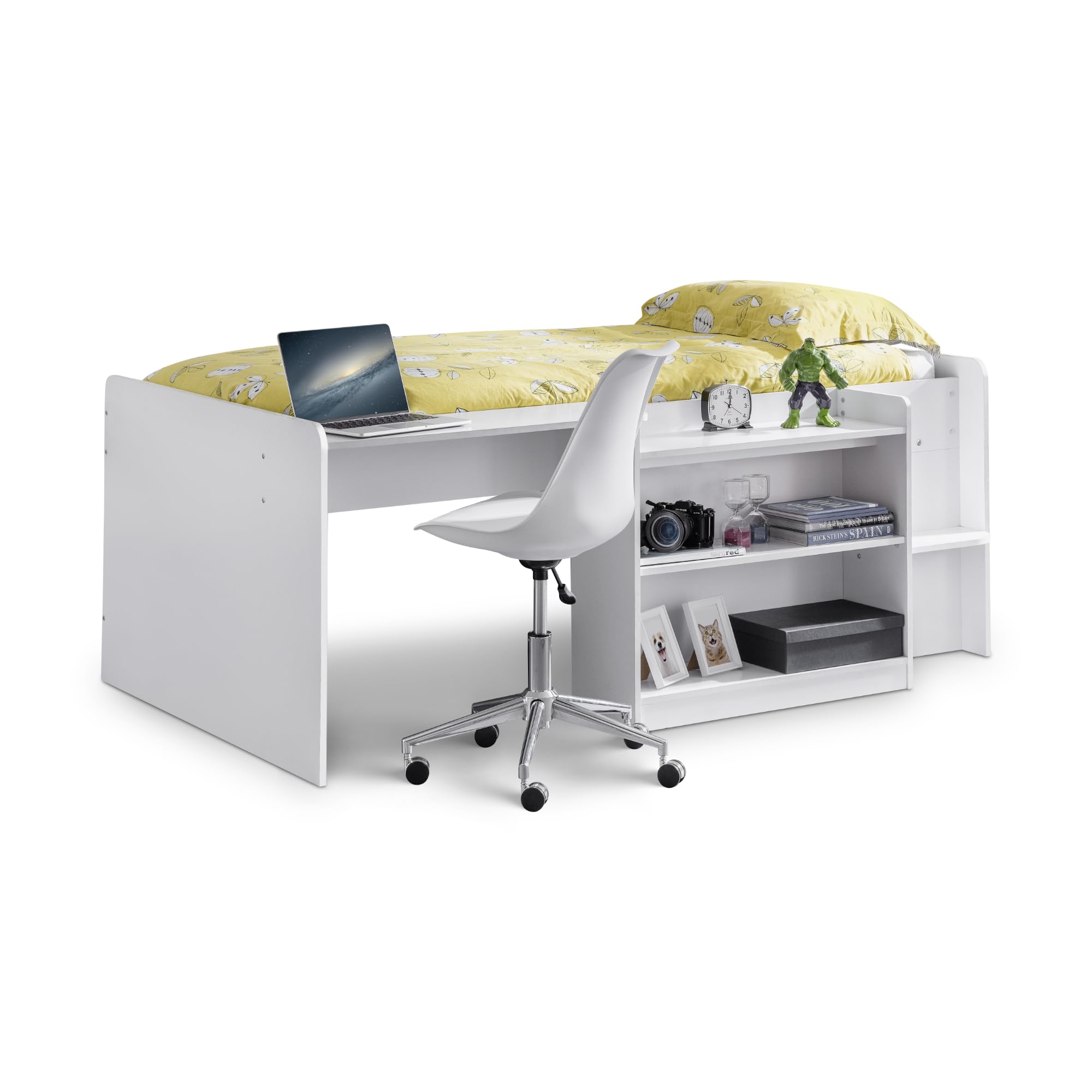 Julian Bowen Neptune Midsleeper Cabin Bed - Single - White
