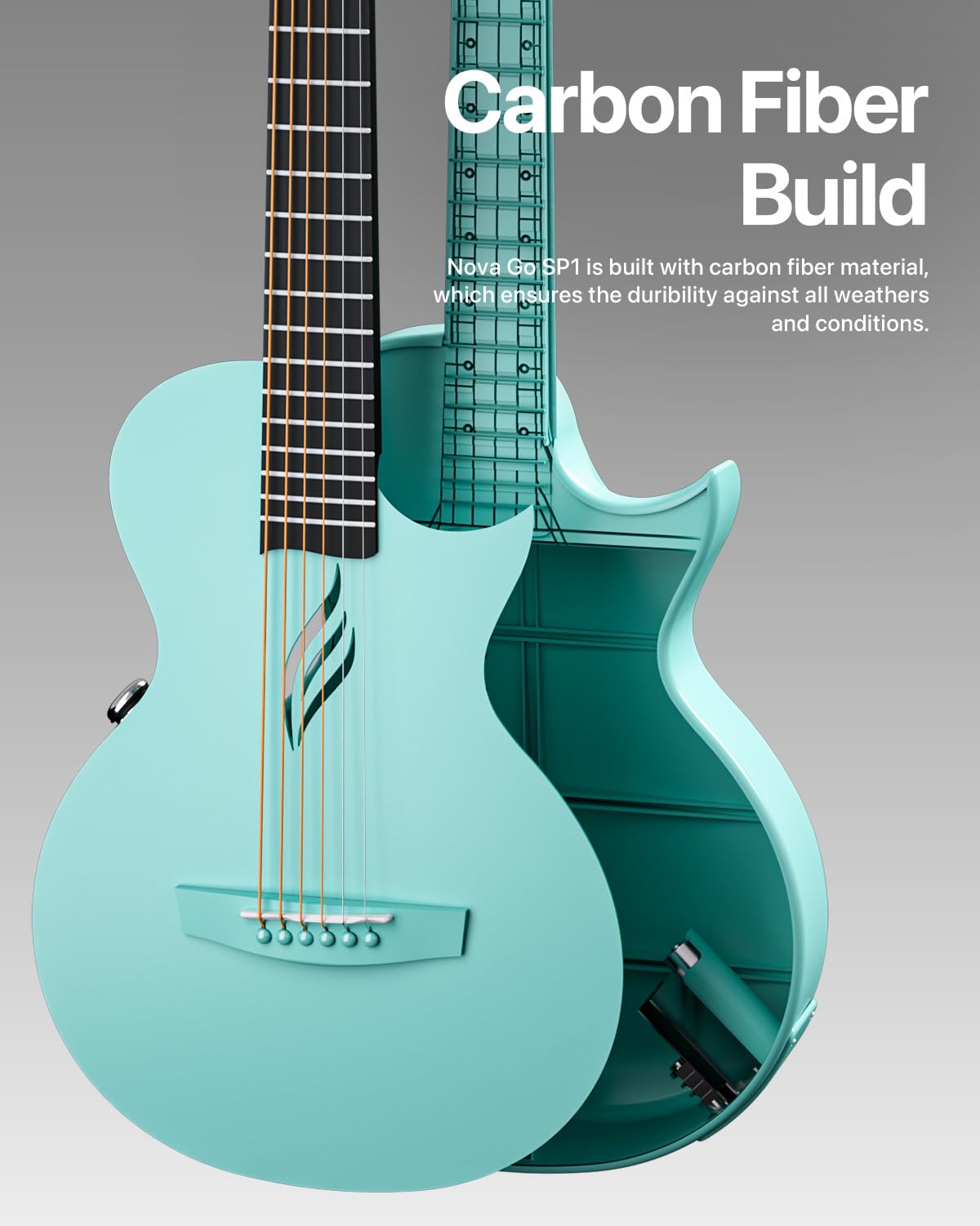 Enya NOVA GO SP1 Carbon Fiber Travel Guitar - 35