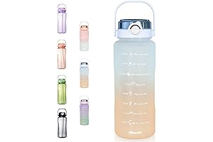 Half Gallon 64oz Water Bottle with Straw