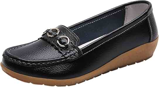 Orthopedic Shoes For Women Curvahouse Orthopedic Leather Loafers For Women  - Comfort Dress Shoes, Wide Width, Slip-On Work Flats With Arch Support  Comfortable Womans Penny Loafers