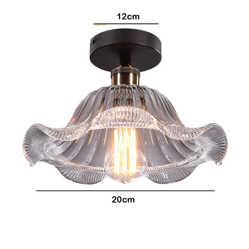 Techo Iluminación Lámpara Lámpara de Techo de Vidrio Creativo Simple Pasillo Pasillo Balcón Cocina Lámpara de Techo pequeña luz de Techo (Size : S)