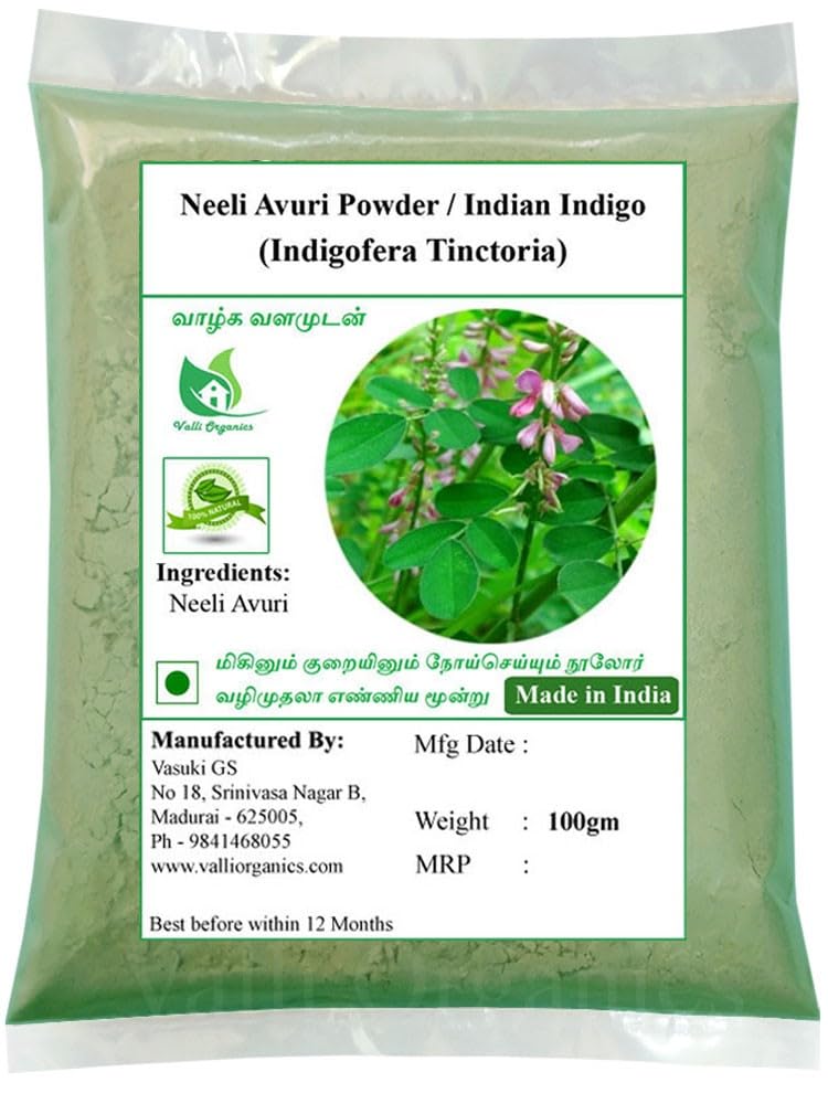 Valli Organics Neeli Avuri | Indian Indigo | Neelini | Karunili Powder 100gm-picture-39