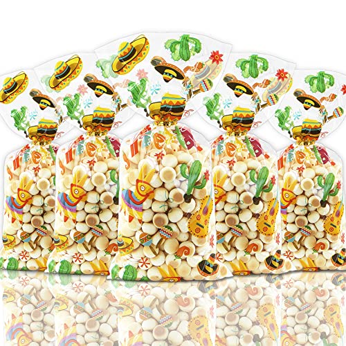 Sacs à bonbons mexicains colorés en cellophane pour décorer votre table de fête Cinco De Mayo