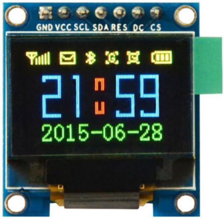 HiLetgo 0.95" Inch 7 Pin Colorful 65K SPI OLED Display Module SSD1331 9664 Resolution for 51 STM32 Arduino