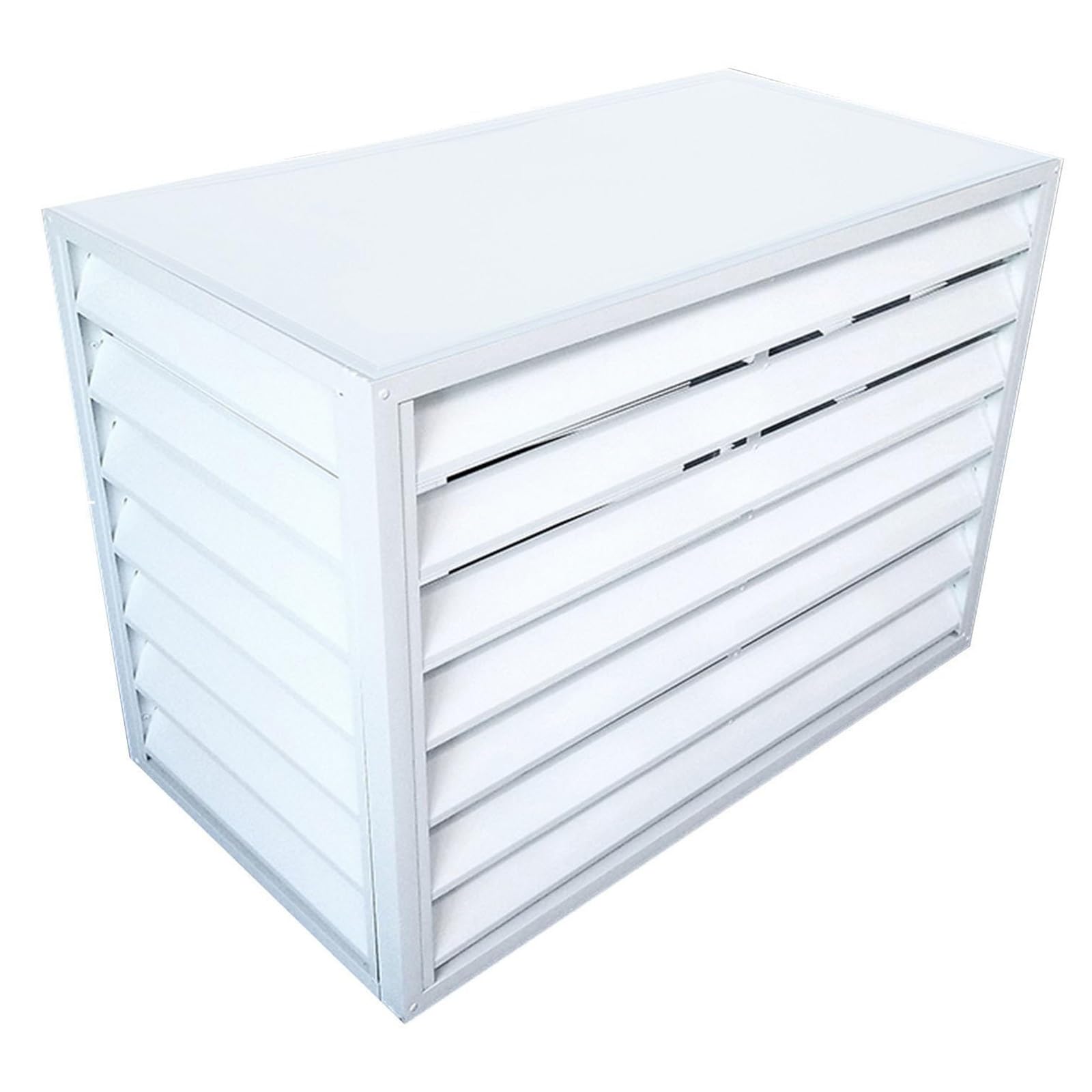 Cubierta de aluminio para aire acondicionado en terrazas y paneles decorativos para jardín