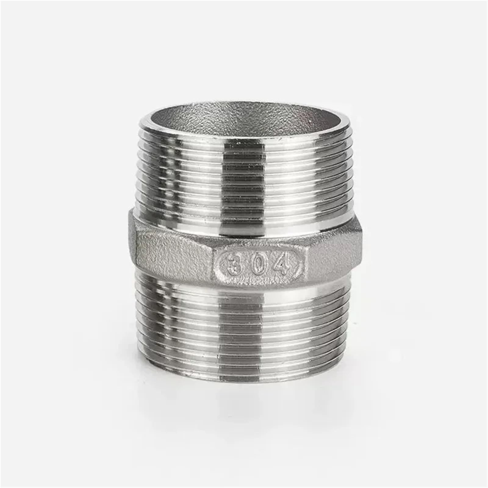 1pcs 304Stainless Steel Male Threaded Hex Nipple Pipe Fitting DN6 DN8 DN10 DN15 1/2" 3/4" 1" Application Suitable Brew Kit(DN32 111.3G) Barb Fittings