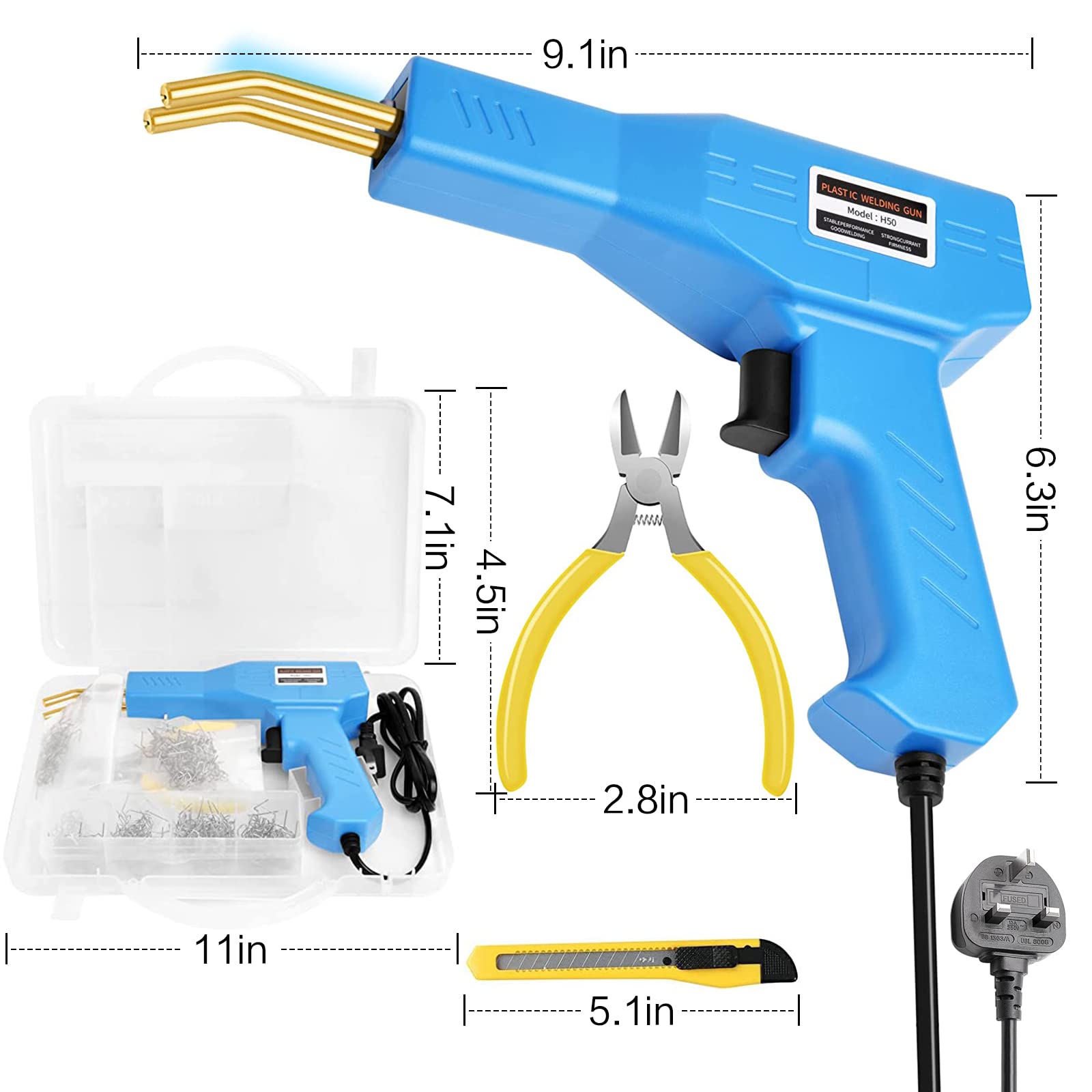 Kunststoff Schweißgerät Auto Stoßstangen Reparatur Set Auto Stoßstangen Reparatur Set 50W Auto Stoßstange Reparatur Set