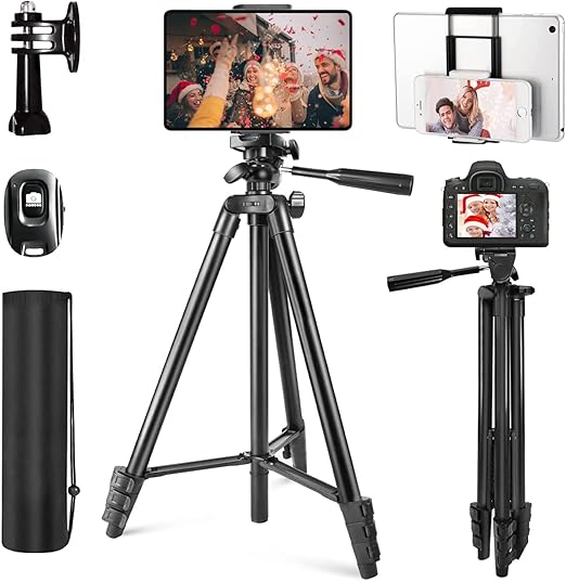 PEMOTech Tripode para Movil y Tableta, Trípode Cámara Ligera,Adaptador