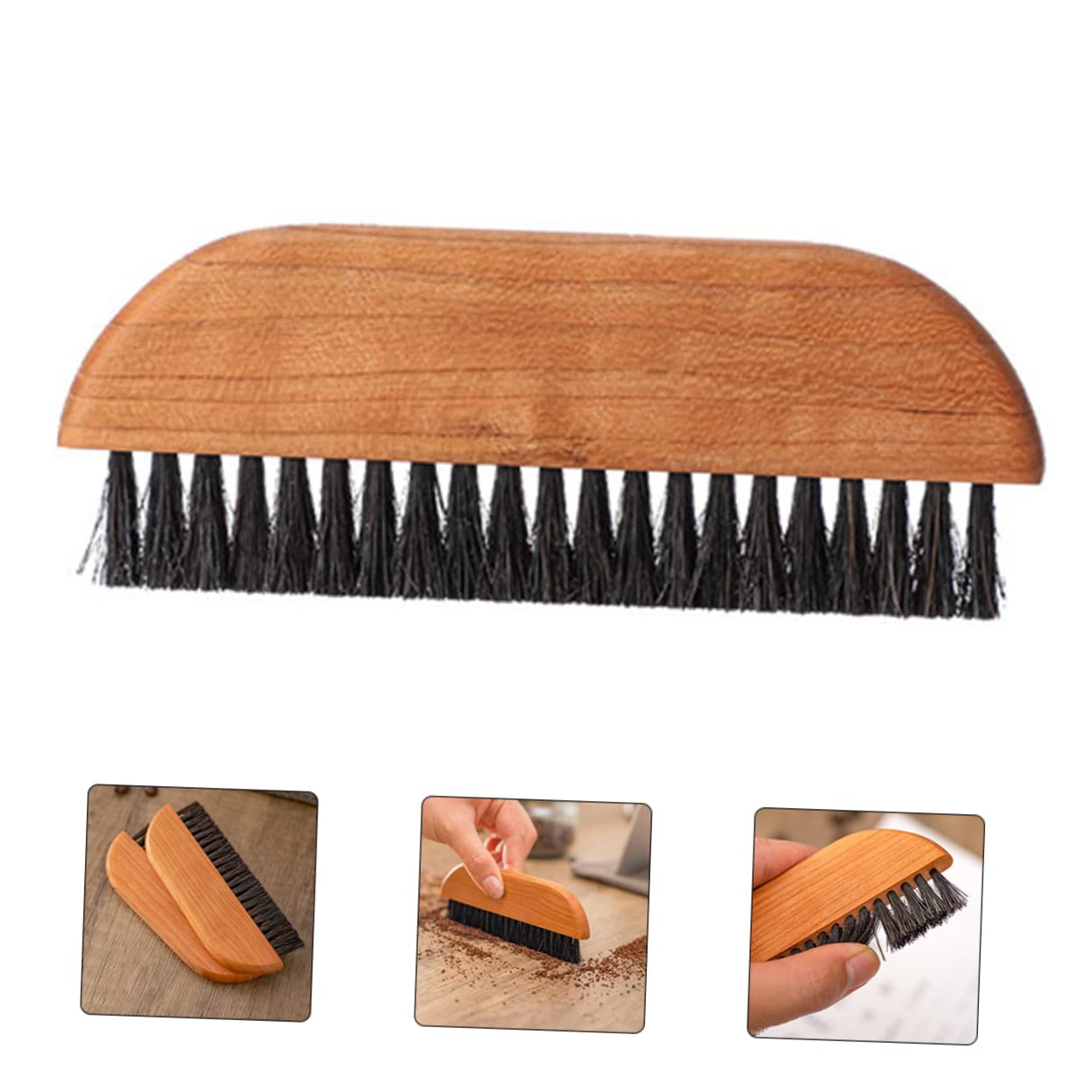 Cabilock 5piezas Cepillo De Limpieza De Café De Madera Para Máquina Espresso Herramienta Multifuncional Para Limpiar Cafeteras y Molinillos De Café Cepillo De Cerdas Naturales Mango De