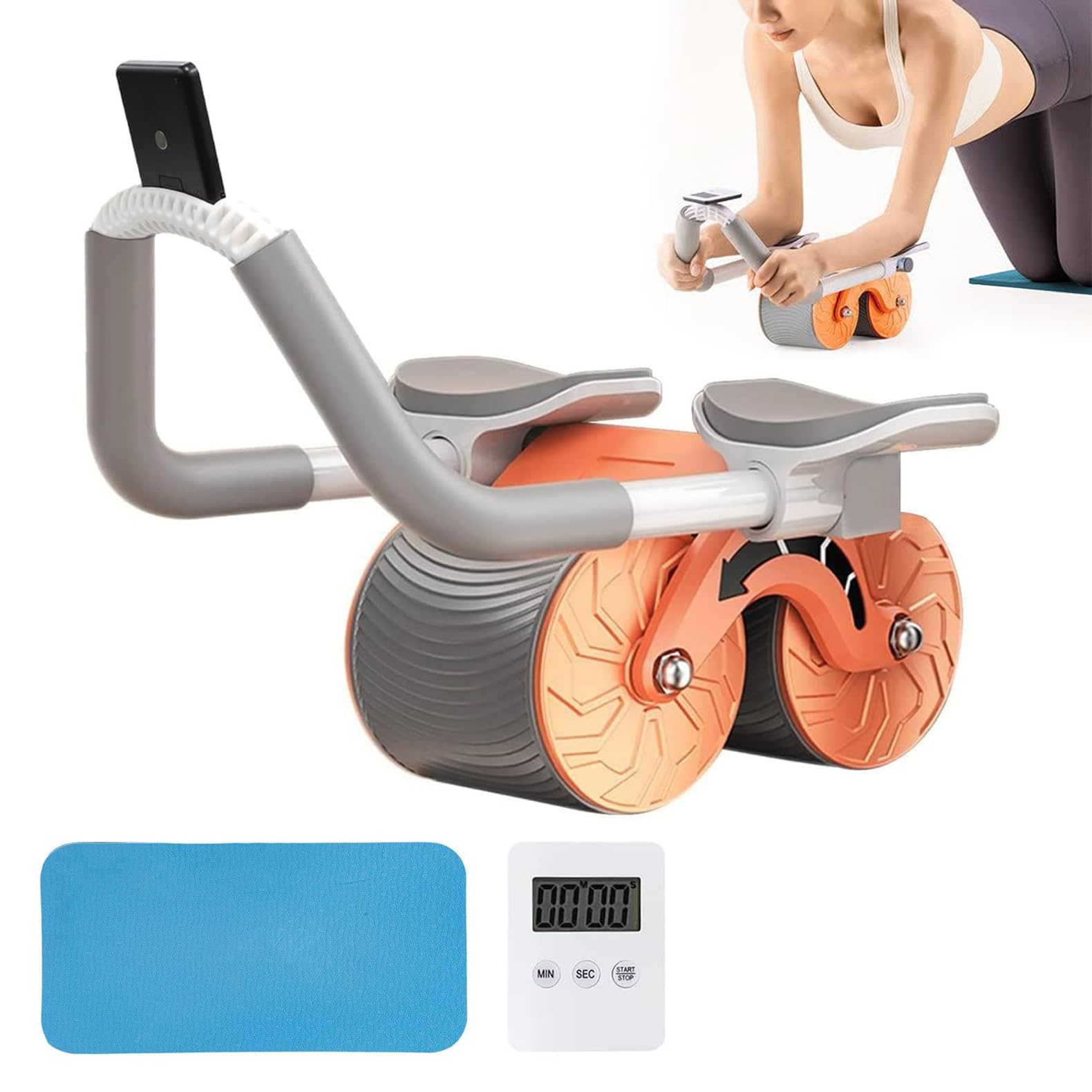 Ruota Addominale Ant Warrior - Con Stuoia, Doppie Ruote Stabilizzanti