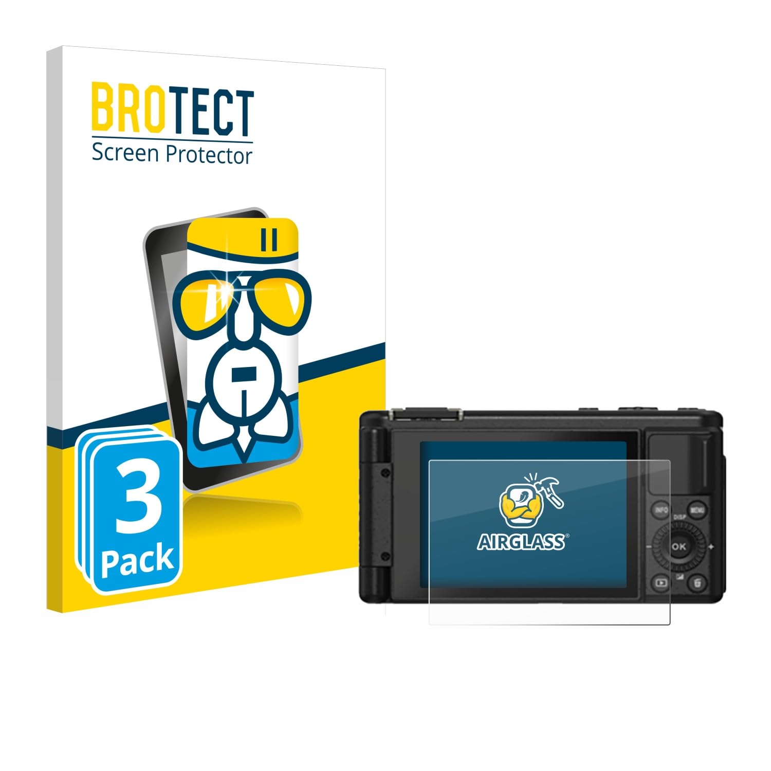 Pellicola Vetro Opaca Anti-riflesso Per Yashica City 200 (3 Pezzi) - Durezza 9H, Anti-impronte, Made In Germany