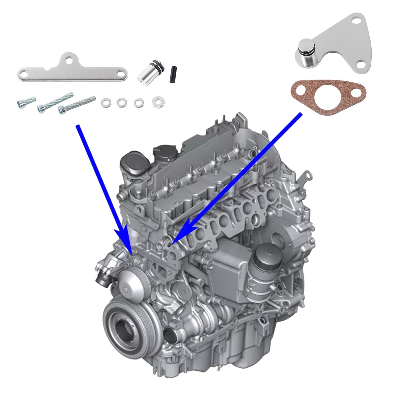 Topteng EGR Cooler Gasket Repair Replace Kit Adatto per BMW N47 N47S 2.0 D E81 87 88 82 90 E84
